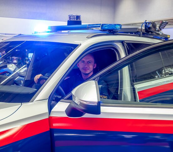 Polizei Einsatzfahrzeug auf der Innsbrucker Herbstmesse | © Congress Messe Innsbruck Polizei Einsatzfahrzeug auf der Innsbrucker Herbstmesse | © Congress Messe Innsbruck