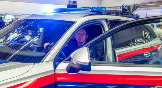 Polizei Einsatzfahrzeug auf der Innsbrucker Herbstmesse | © Congress Messe Innsbruck Polizei Einsatzfahrzeug auf der Innsbrucker Herbstmesse | © Congress Messe Innsbruck